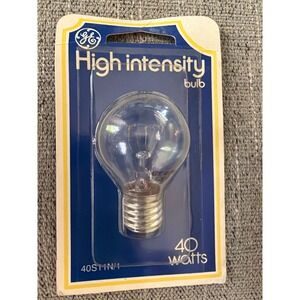 Vintage GE High Intensity Light Bulb 40 Watts 120V S11 Clear 40S11N/1 USA
